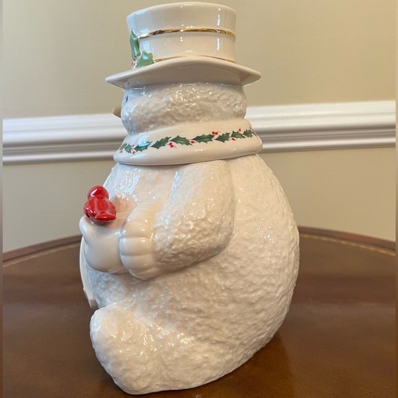 Lenox Happy Holly Days Snowman Cookie Jar - Picture 3 of 10